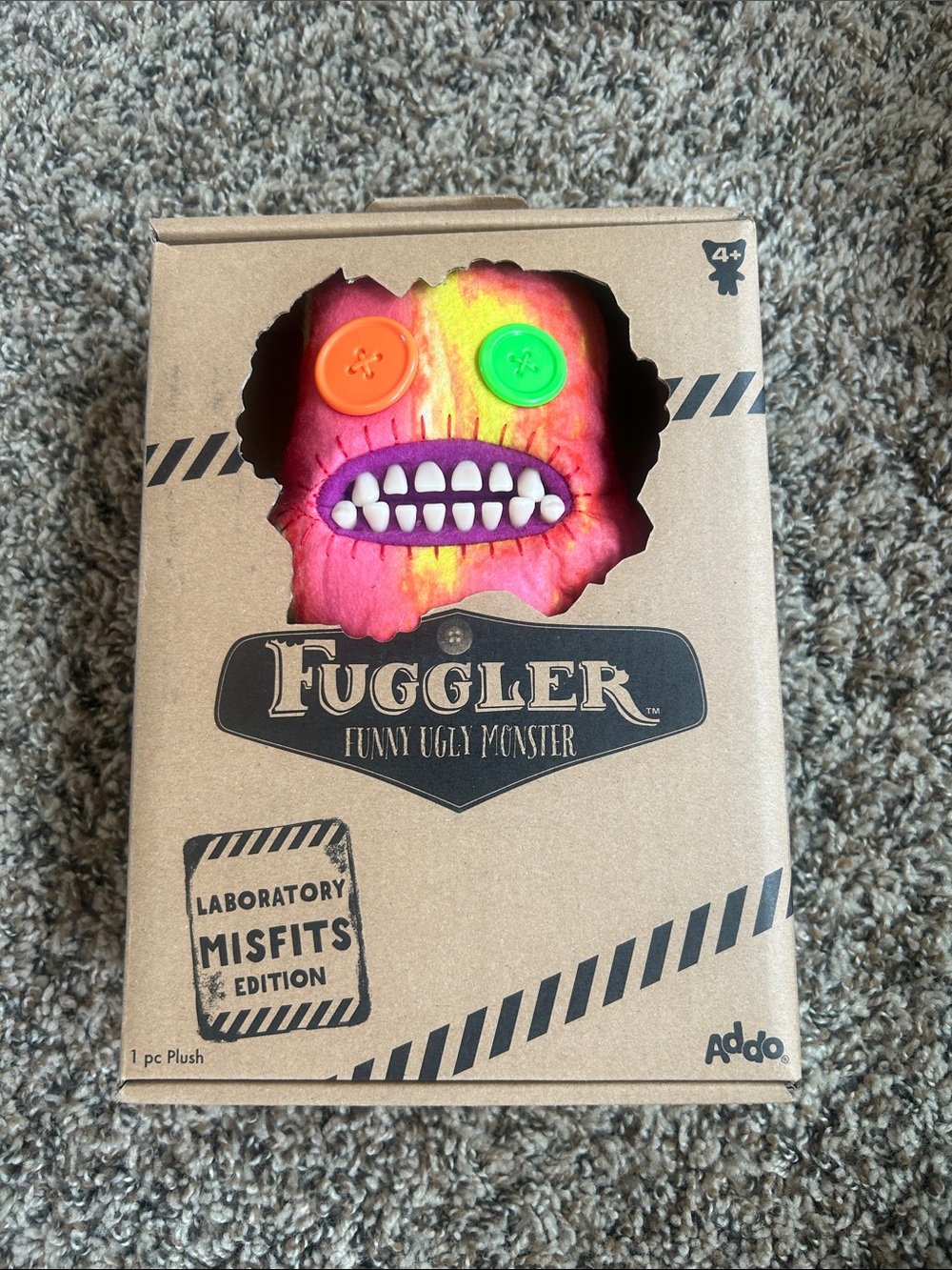Fuggler Funny Ugly Monster Plush - Neon Pink & Yellow